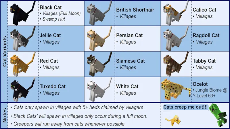 11 biến thể mèo