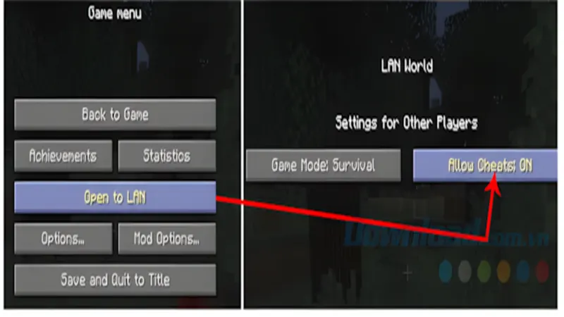 Mở cheat mode trên thế giới