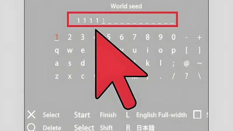 Nhập seed vào menu tùy chọn