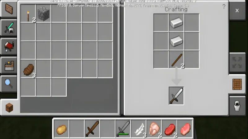 Cách làm kiếm sắt trong Minecraft