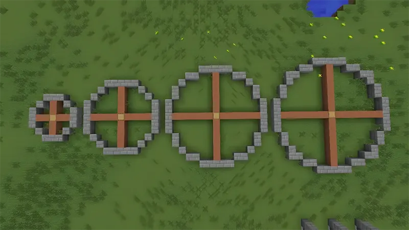 Cách Xây Hình Tròn Trong Minecraft