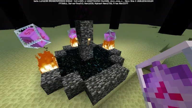 Để sử dụng dịch chuyển tức thời, dùng ngọc Ender.