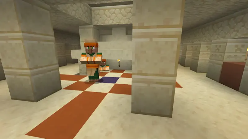 Làng sa mạc bên trong đền thờ