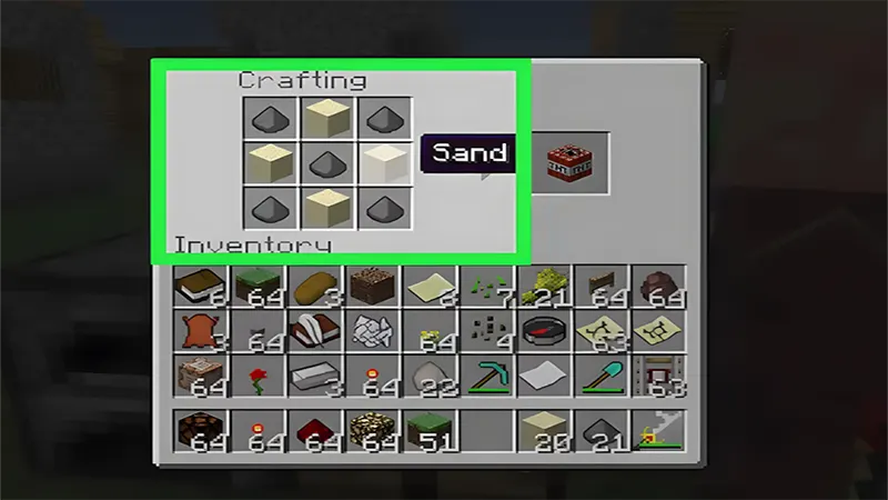 Lấp đầy các ô còn thiếu với cát