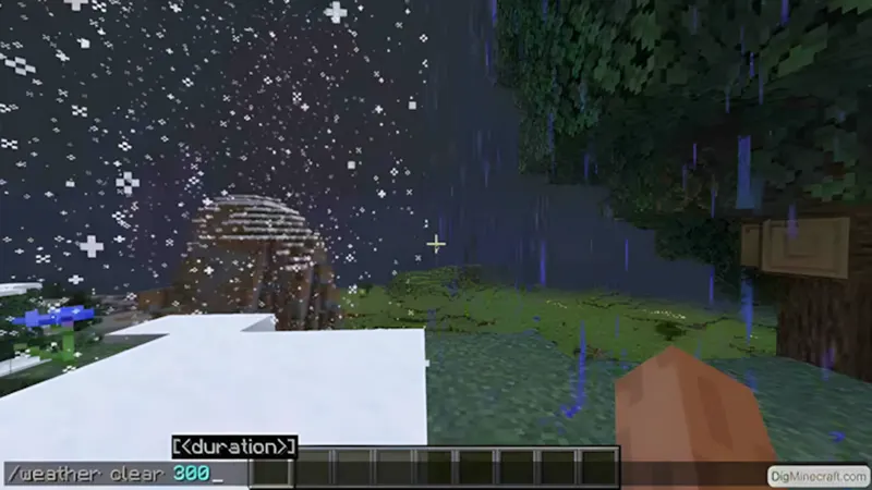 Cách Sử Dụng Lệnh Tắt Mưa Trong Minecraft