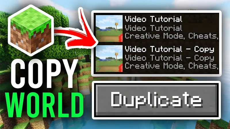 Lưu bằng tính năng Copy World trong Minecraft