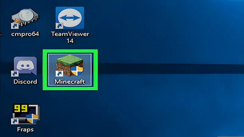 Mở chương trình khởi động của Minecraft