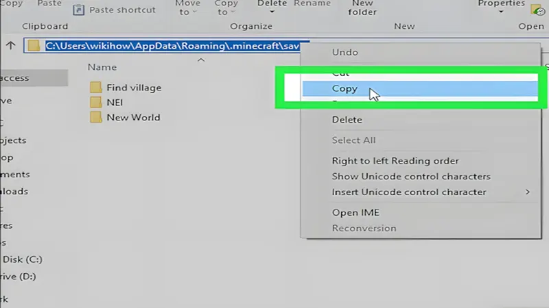 Sao chép đường dẫn