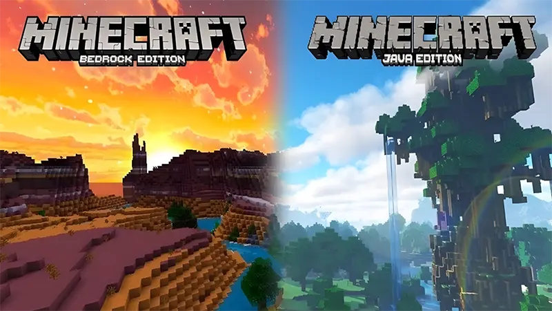 So sánh đổi tên giữa Minecraft Java và Bedrock Edition