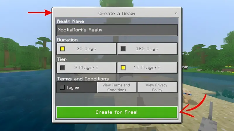 Cách chơi Minecraft cùng bạn bè với Realms b1