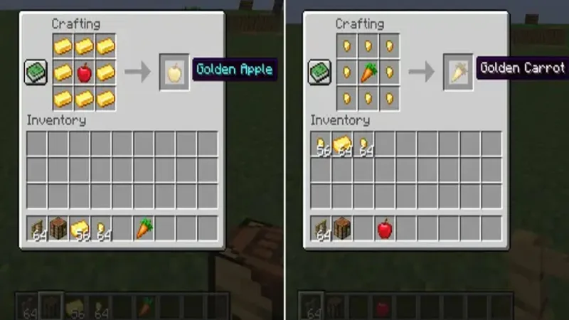 Chế tạo táo vàng hoặc cà rốt vàng