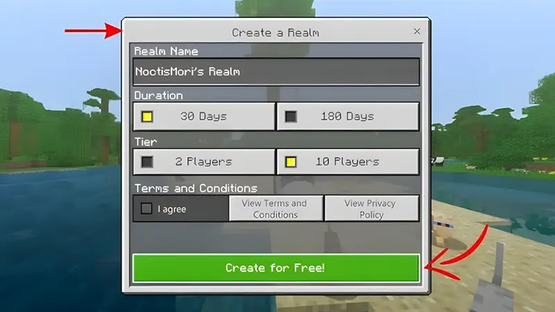 Bước 2: Tạo Realm mới