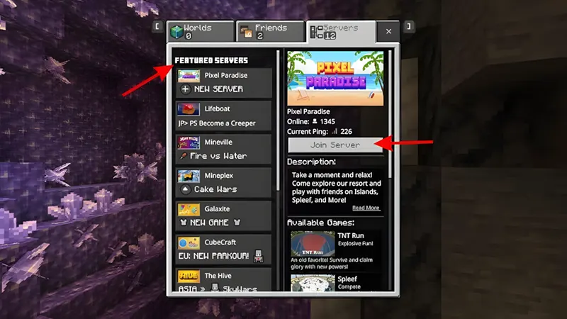 Minecraft Bedrock Edition b1