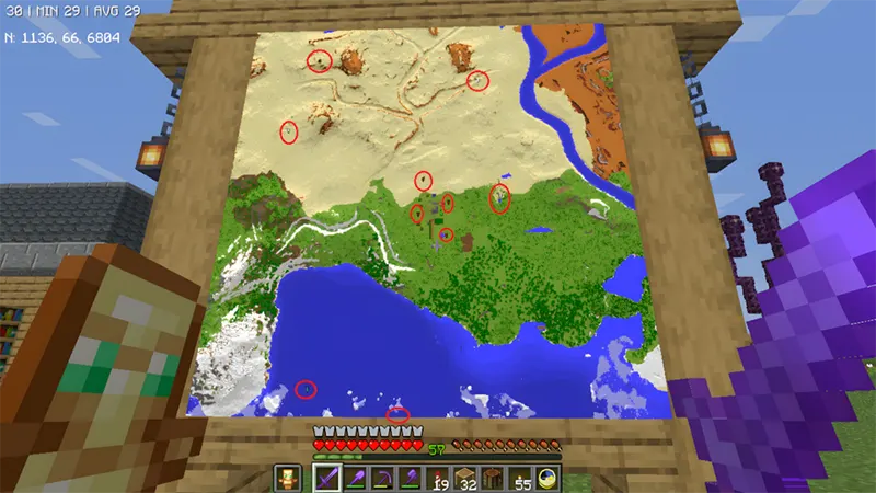 Tọa độ dân làng trong minecraft